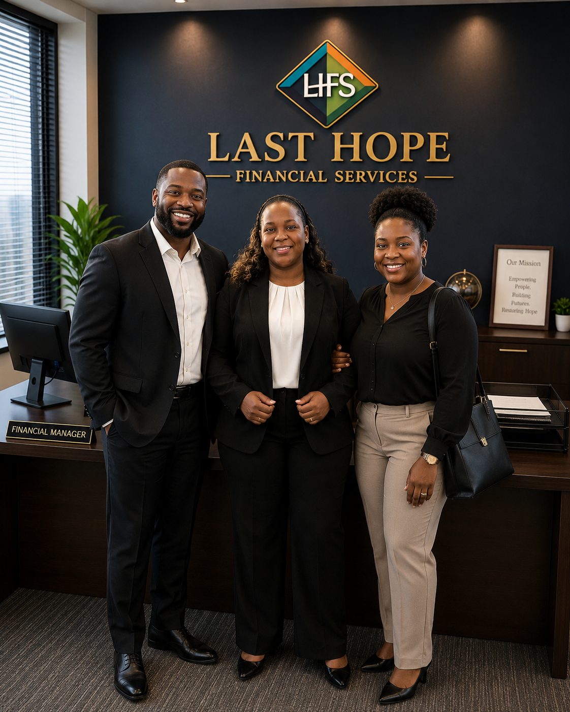 Financial Manager at Last Hope Financial Services office